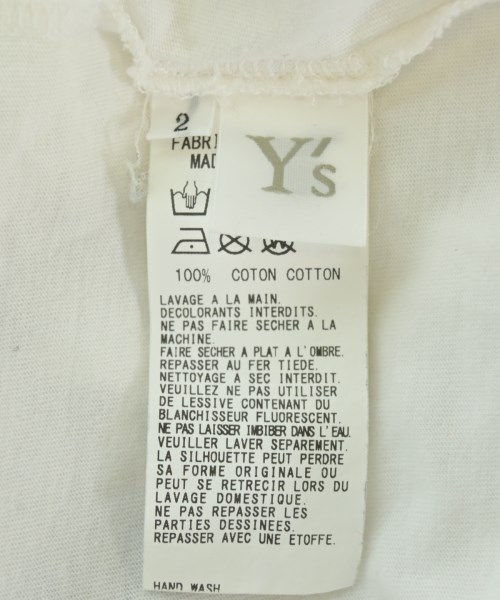 Y's（ワイズ）Tシャツ・カットソー 白 サイズ:2(S位) レディース/2200683016055