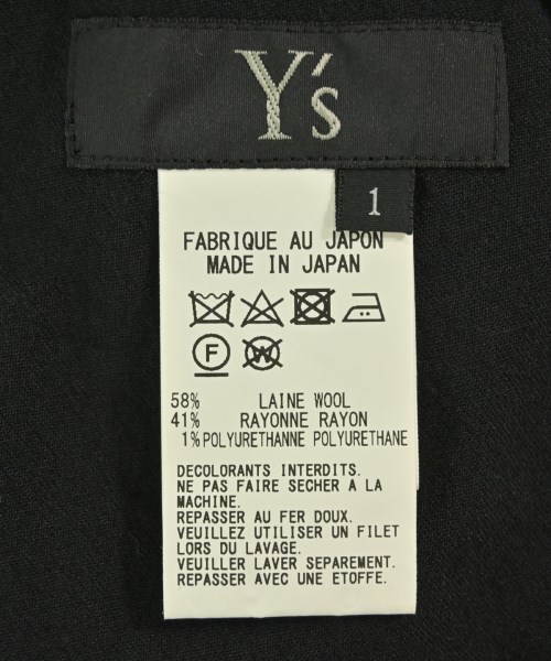 Y's（ワイズ）ワンピース 黒 サイズ:1(XS位) レディース/2200690235111