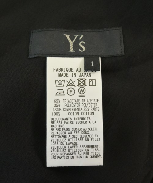 Y's（ワイズ）ワンピース 黒 サイズ:1(XS位) レディース/2200686504092