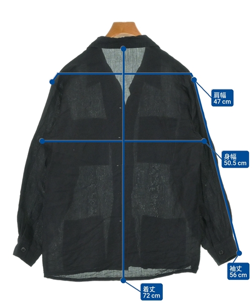 Y's for men（ワイズフォーメン）カジュアルシャツ 黒 サイズ:2(S位) メンズ/2200622455020