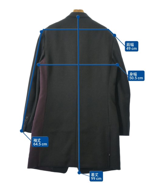 Y's for men（ワイズフォーメン）チェスターコート 黒 サイズ:2(M位) メンズ/2200674954038