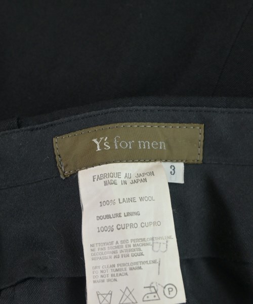 Y's for men（ワイズフォーメン）スラックス 黒 サイズ:3(M位) メンズ/2200660267142
