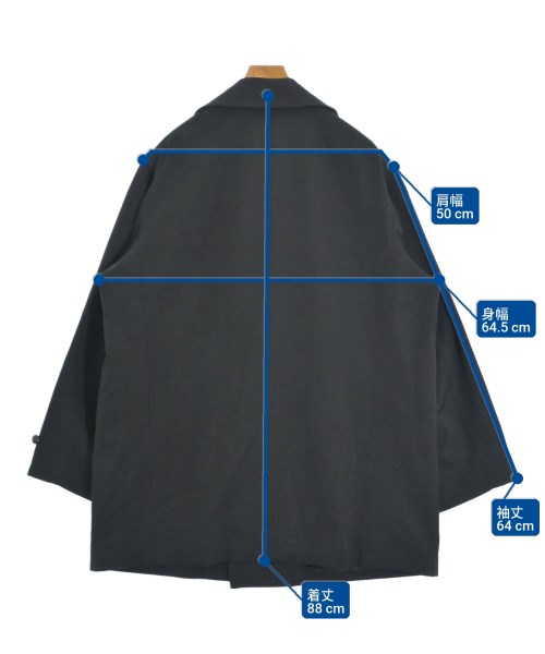 Y's for men（ワイズフォーメン）ピーコート 黒 サイズ:L メンズ/2200636290013