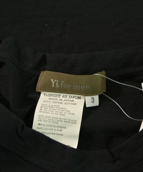 Y's for men（ワイズフォーメン）Tシャツ・カットソー 黒 サイズ:3(M位) メンズ/2200647212066