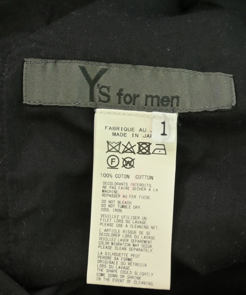 Y's for men（ワイズフォーメン）その他 黒 サイズ:1(S位) メンズ/2200703525062
