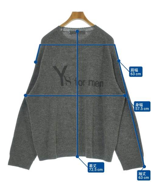 Y's for men（ワイズフォーメン）ニット・セーター グレー サイズ:3(L位) メンズ/2200664928018