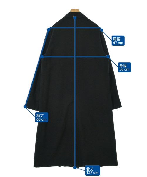 Y's for men（ワイズフォーメン）ステンカラーコート 黒 サイズ:1(S位) メンズ/2200671465018