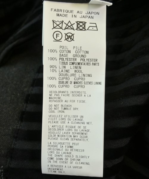 Y's for men（ワイズフォーメン）カジュアルジャケット 黒 サイズ:2(S位) メンズ/2200671619015