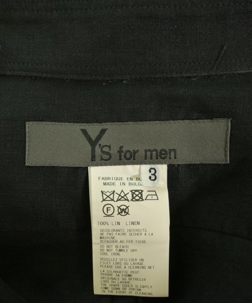 Y's for men（ワイズフォーメン）カジュアルシャツ 黒 サイズ:3(L位) メンズ/2200728969025