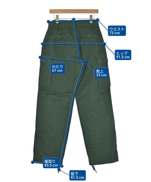 Y's for men（ワイズフォーメン）カーゴパンツ 緑 サイズ:1(S位) メンズ/2200683234046