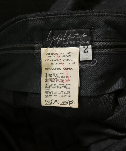 YOHJI YAMAMOTO COSTUME D'HOMME（コスチュームドオム）スラックス 黒 サイズ:2(S位) メンズ/2200638857023