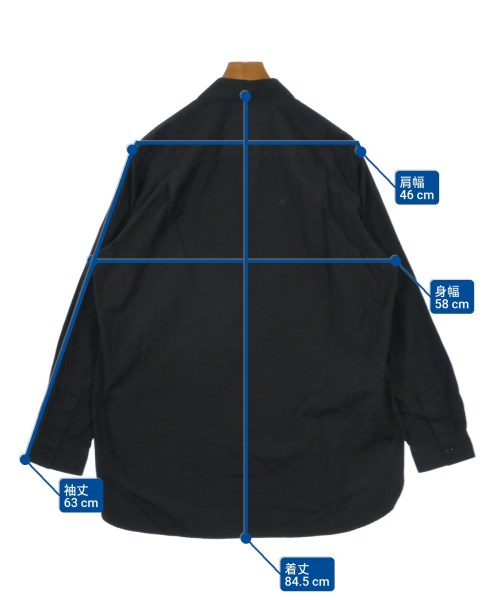 YOHJI YAMAMOTO COSTUME D'HOMME（コスチュームドオム）カジュアルシャツ 黒 サイズ:2(S位) メンズ/2200641442025