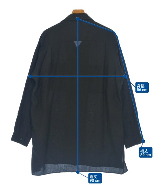 YOHJI YAMAMOTO COSTUME D'HOMME（コスチュームドオム）カジュアルシャツ 黒 サイズ:2(S位) メンズ/2200701029111