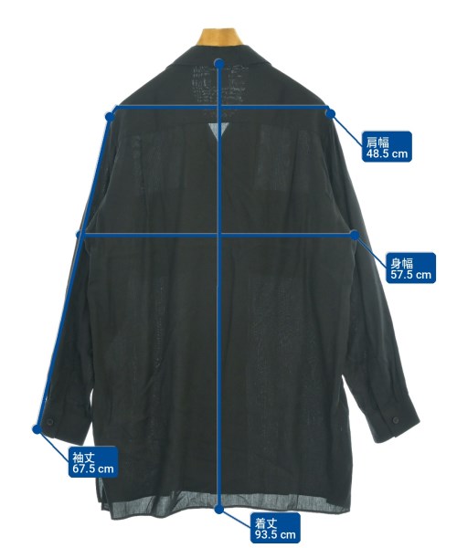 YOHJI YAMAMOTO COSTUME D'HOMME（コスチュームドオム）カジュアルシャツ 黒 サイズ:2(S位) メンズ/2200732982010