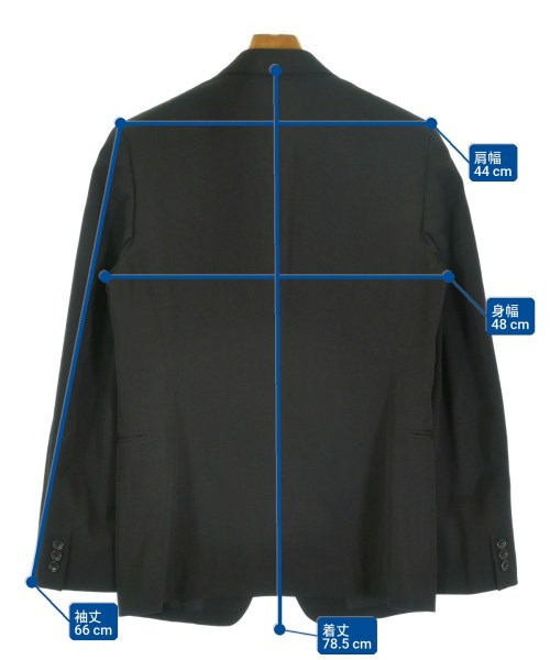 YOHJI YAMAMOTO COSTUME D'HOMME（コスチュームドオム）テーラードジャケット 黒 サイズ:2(S位) メンズ/2200726161032