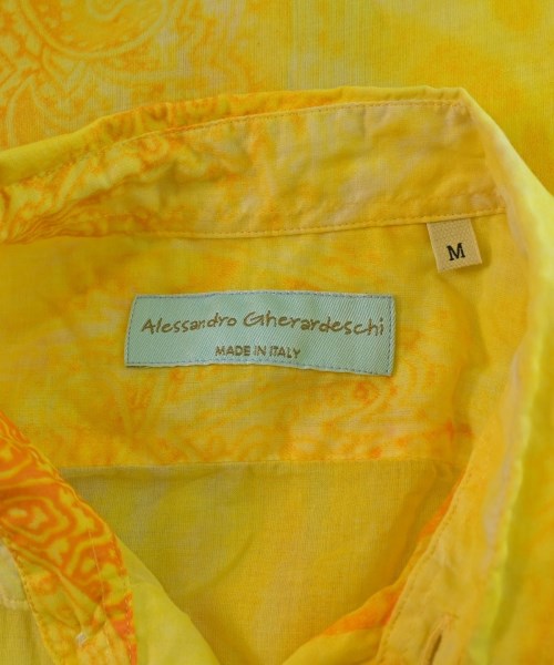 ALESSANDRO GHERARDESCHI（アレサンドロジェラルディスキー）カジュアルシャツ 黄 サイズ:M メンズ/2200650400078