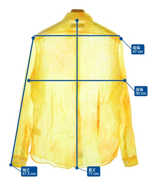 ALESSANDRO GHERARDESCHI（アレサンドロジェラルディスキー）カジュアルシャツ 黄 サイズ:M メンズ/2200650400078