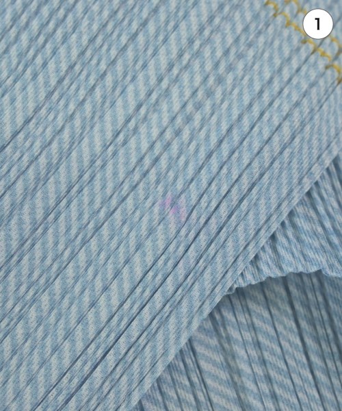 PLEATS PLEASE（プリーツプリーズ）カジュアルシャツ 青 サイズ:4(XL位) レディース/2200634787010