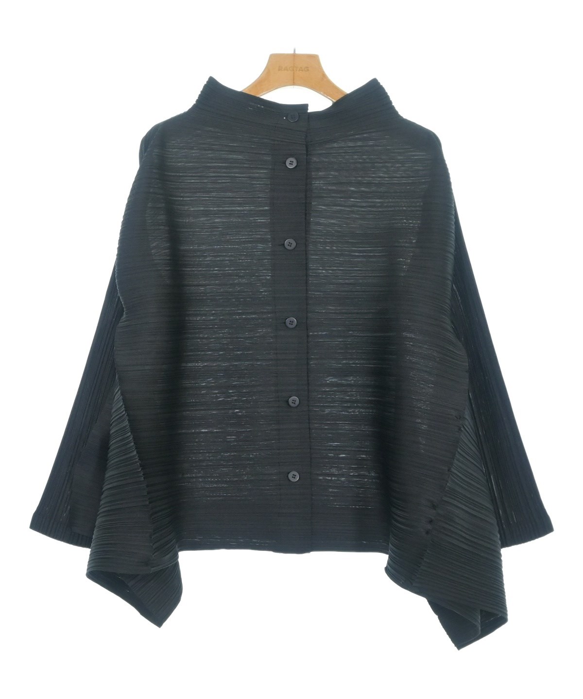 【新品タグ付き】PLEATS PLEASE 定番 トップス 黒 サイズ3 ISSEY MIYAKE イッセイミヤケ PLEATS PLEASE シャツ SIZE 3 PP23-JJ189