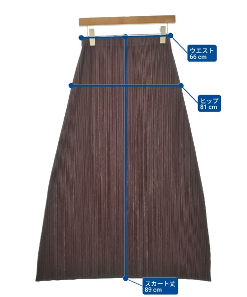 PLEATS PLEASE（プリーツプリーズ）ひざ丈スカート 赤 サイズ:2(M位) レディース/2200639557106