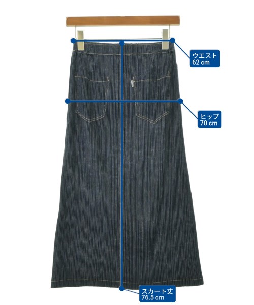 PLEATS PLEASE（プリーツプリーズ）ロング・マキシ丈スカート 紺 サイズ:2(M位) レディース/2200641575013