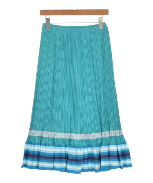 PLEATS PLEASE（プリーツプリーズ）ひざ丈スカート 緑 サイズ:3(L位) レディース/2200623707098