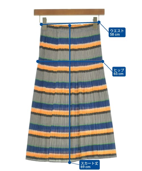 PLEATS PLEASE（プリーツプリーズ）ひざ丈スカート グレー サイズ:2(M位) レディース/2200626974152