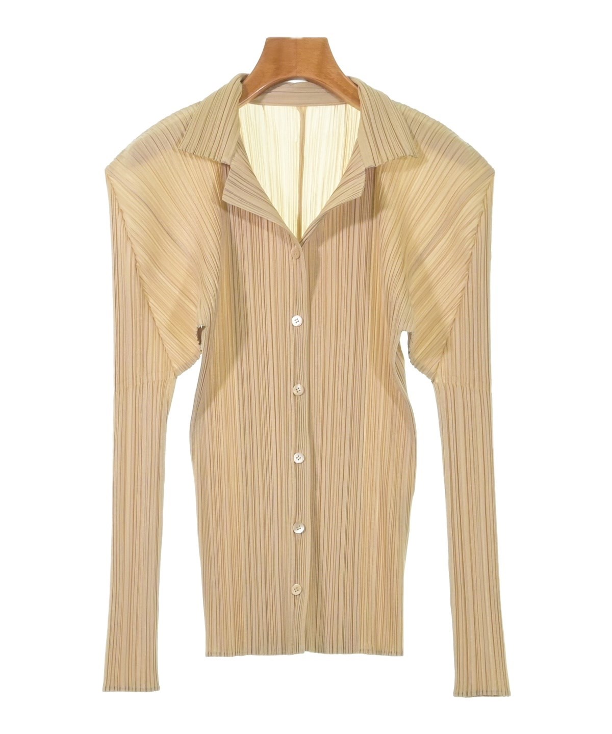 PLEATS PLEASE（プリーツプリーズ）ブラウス ベージュ サイズ:4(XL位