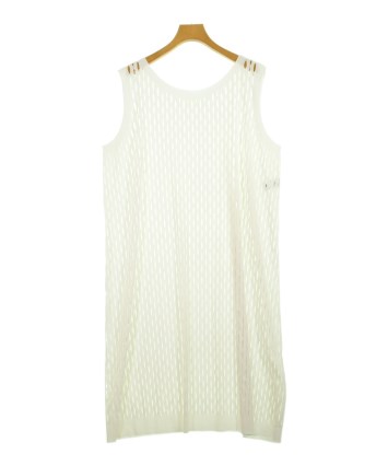 PLEATS PLEASE　ワンピース　ホワイト　ドット　３ PLEATS PLEASE（プリーツプリーズ）ワンピース 白 サイズ:3(L位