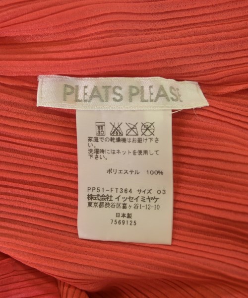 PLEATS PLEASE（プリーツプリーズ）ブラウス 赤 サイズ:3(L位) レディース/2200631925088