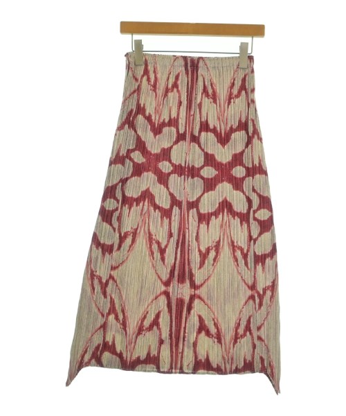 PLEATS PLEASE（プリーツプリーズ）ロング・マキシ丈スカート 赤 サイズ:3(L位) レディース/2200631329046