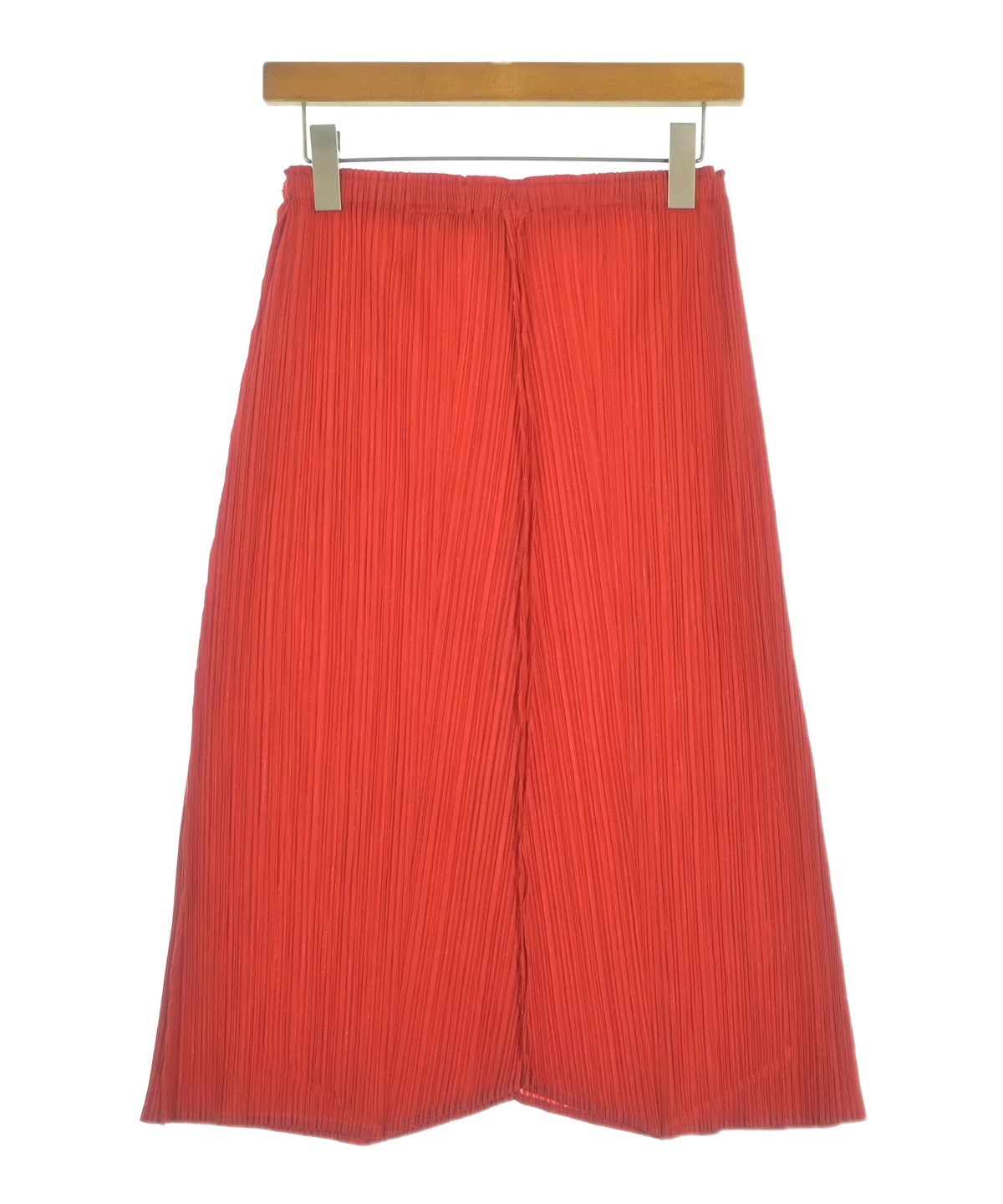 【美品】PLEATS PLEASE プリーツスカート ロング 赤 サイズ2 PLEATS PLEASE（プリーツプリーズ）ロング・マキシ丈スカート 赤