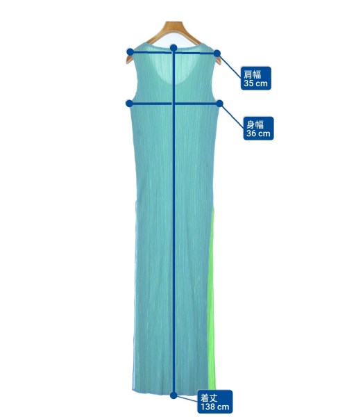 PLEATS PLEASE（プリーツプリーズ）ワンピース 青 サイズ:5(XXL位) レディース/2200694706013