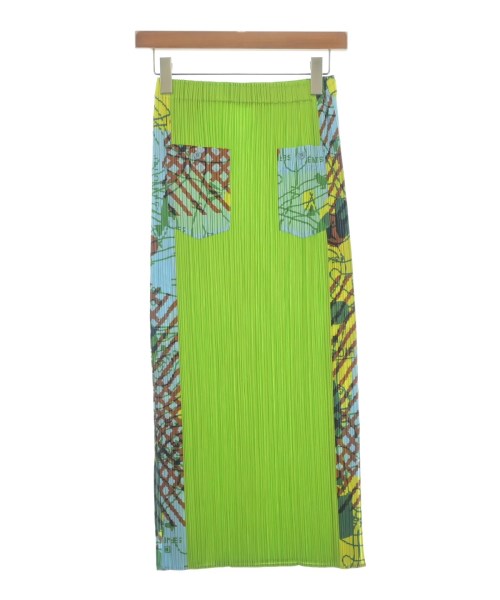 PLEATS PLEASE（プリーツプリーズ）ロング・マキシ丈スカート 緑 サイズ:1(S位) レディース/2200690000085
