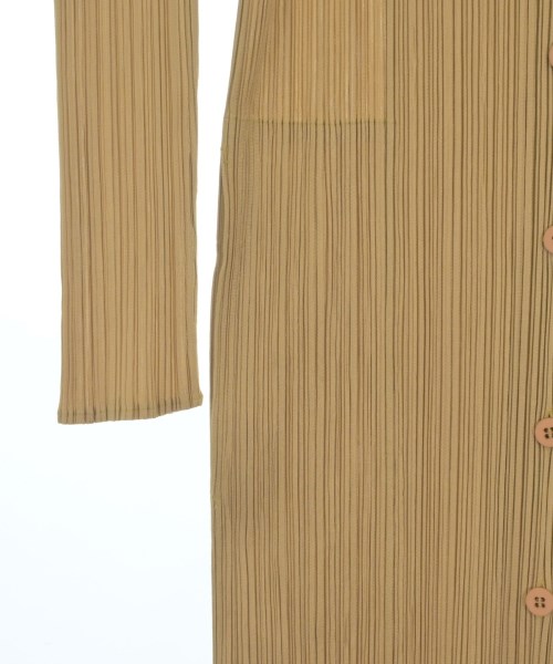 PLEATS PLEASE（プリーツプリーズ）シャツワンピース ベージュ サイズ:4(XL位) レディース/2200694047048