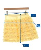 PLEATS PLEASE（プリーツプリーズ）ミニスカート 黄 サイズ:3(L位) レディース/2200698460027