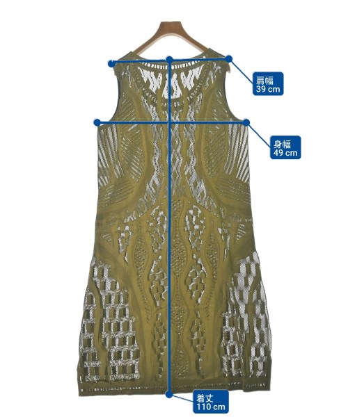 PLEATS PLEASE（プリーツプリーズ）ワンピース カーキ サイズ:3(L位) レディース/2200701304034