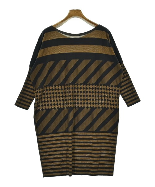 PLEATS PLEASE（プリーツプリーズ）ワンピース 茶 サイズ:3(L位) レディース/2200655022091