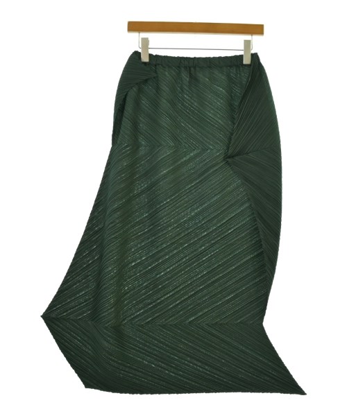 PLEATS PLEASE（プリーツプリーズ）ロング・マキシ丈スカート 緑 サイズ:5(XXL位) レディース/2200655484158
