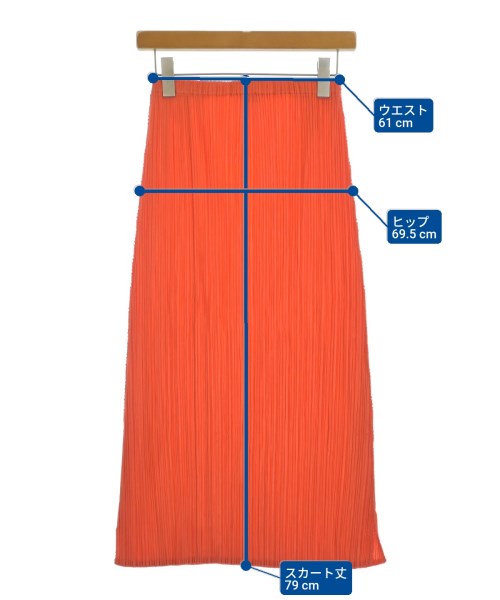 PLEATS PLEASE（プリーツプリーズ）ロング・マキシ丈スカート オレンジ サイズ:2(M位) レディース/2200651188036