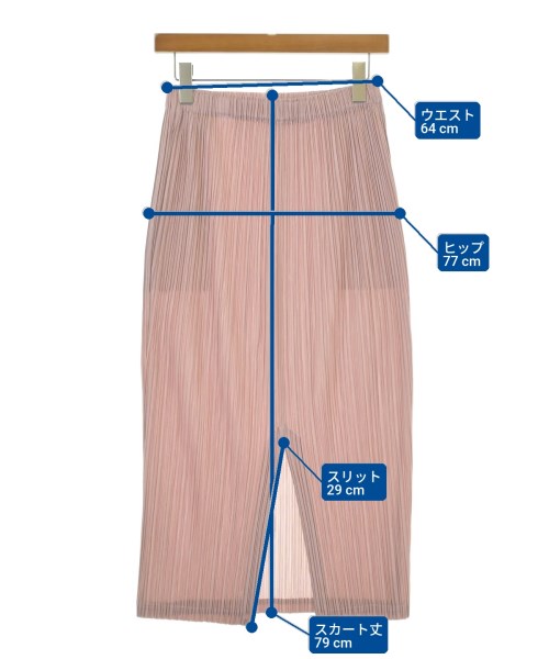 PLEATS PLEASE（プリーツプリーズ）ロング・マキシ丈スカート ピンク サイズ:-(M位) レディース/2200658278044