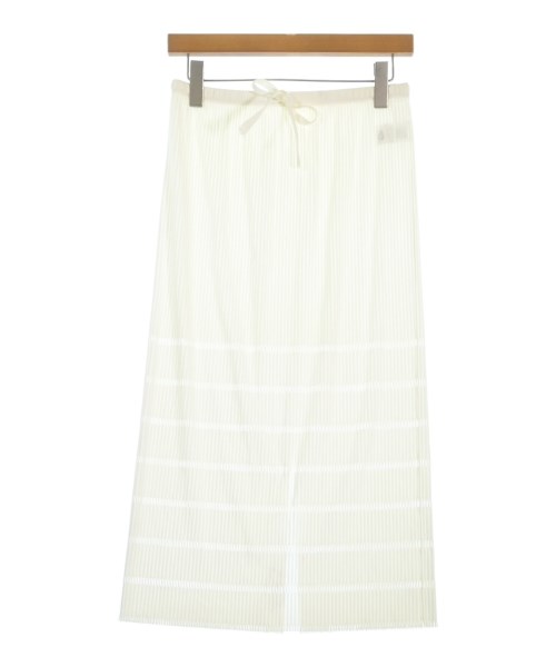 PLEATS PLEASE(プリーツプリーズ)ロング・マキシ丈スカート 白 サイズ:3(L位)/2200659581037