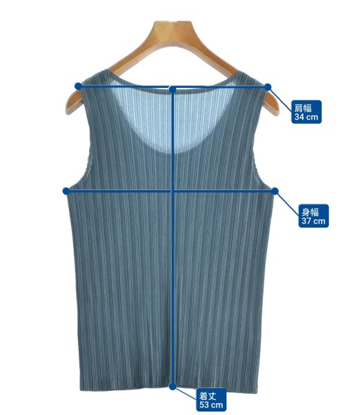 PLEATS PLEASE（プリーツプリーズ）ブラウス 青 サイズ:3(L位) レディース/2200659703125