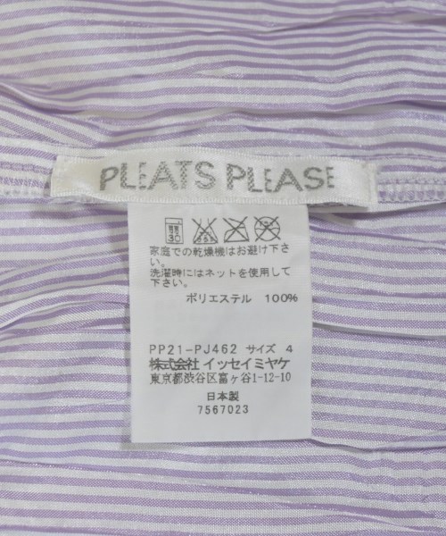 PLEATS PLEASE（プリーツプリーズ）カジュアルシャツ 紫 サイズ:4(XL位) レディース/2200660441023