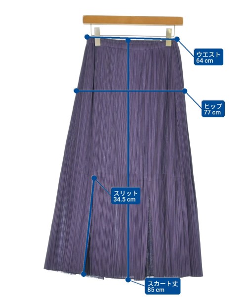 PLEATS PLEASE（プリーツプリーズ）ロング・マキシ丈スカート 紫 サイズ:3(L位) レディース/2200661327081