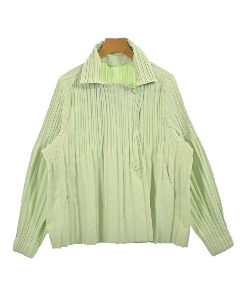 PLEATS PLEASE（プリーツプリーズ）カジュアルジャケット 緑 サイズ:3(L位) レディース/2200661510056