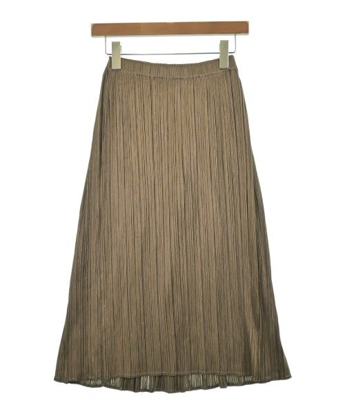 PLEATS PLEASE（プリーツプリーズ）ひざ丈スカート 茶 サイズ:1(S位) レディース/2200661601112