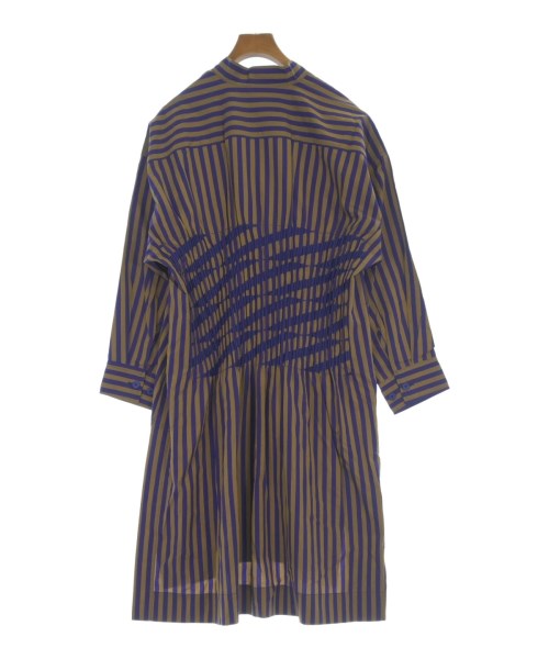 PLEATS PLEASE（プリーツプリーズ）シャツワンピース 茶 サイズ:3(L位) レディース/2200713811056