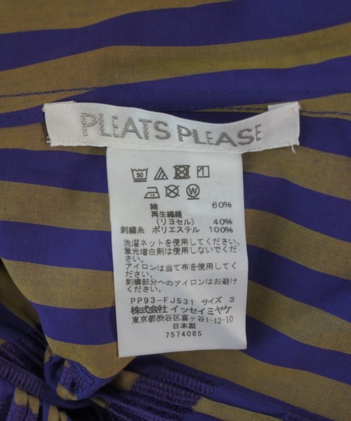 PLEATS PLEASE（プリーツプリーズ）シャツワンピース 茶 サイズ:3(L位) レディース/2200713811056
