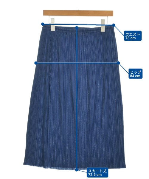 PLEATS PLEASE（プリーツプリーズ）ひざ丈スカート 青 サイズ:4(XL位) レディース/2200717316144